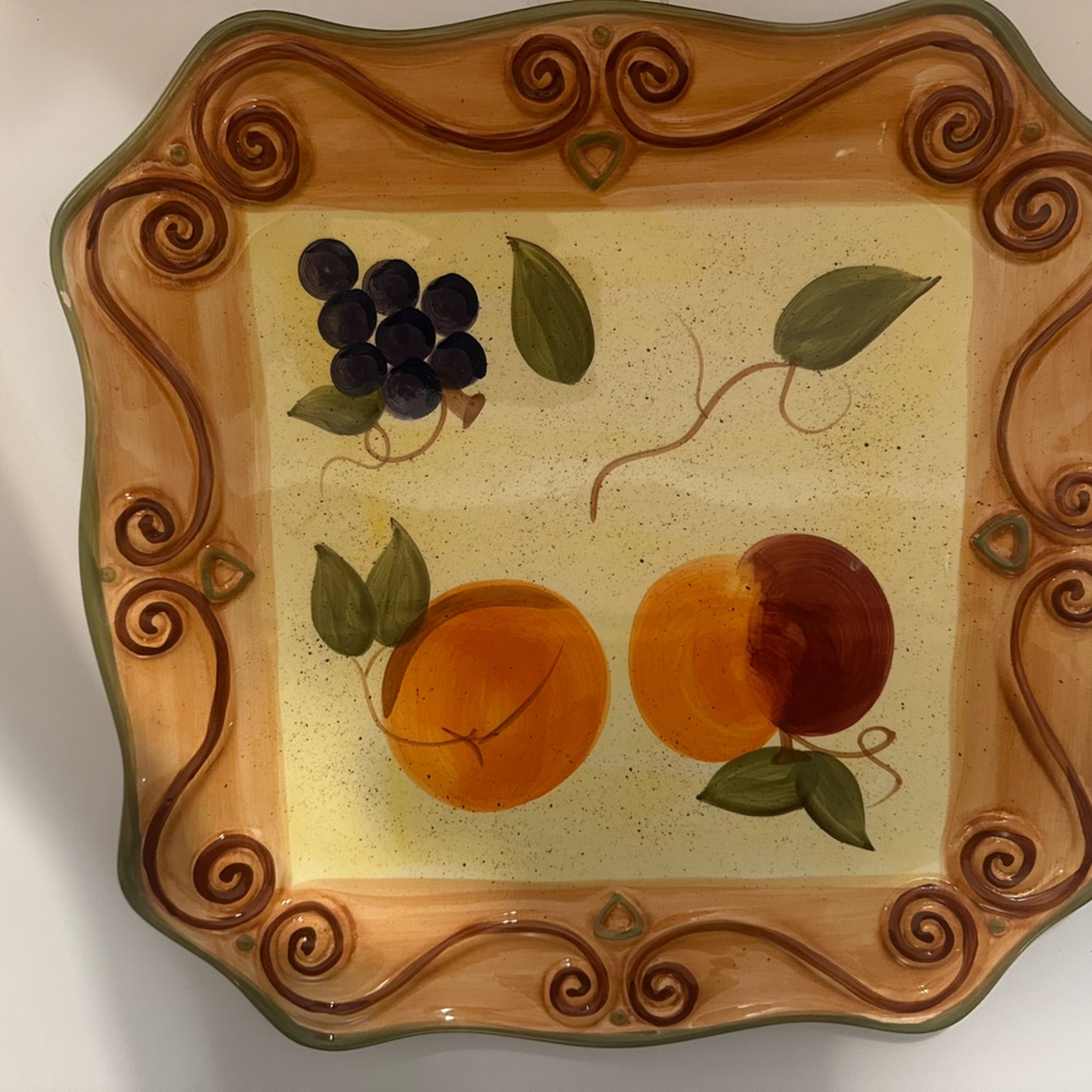 Square platter/plate and goblet